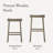 Maven Lane Vincent Wooden Kitchen Stool-655363856-655363860