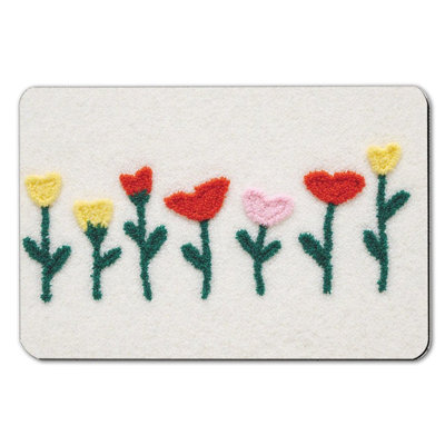 Tapis de bain en forme de cœur 16 po x 24 po