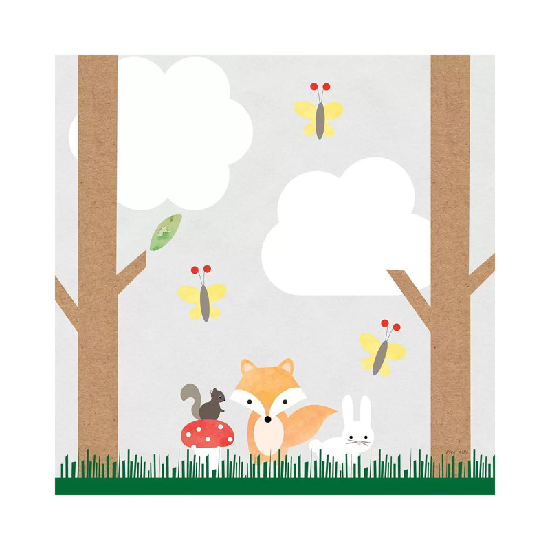 Woodland Animals II by Ann Kelle - Wrapped Canvas Gallery-Wrapped Canvas Giclée, 93.98 cm H x 93.98 cm W x 1.91 cm D