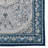 Emanuel Traditional Machine Woven Flatweave Cream and Blue Area Rug with Non Skid Backing-31943118