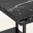 Pitt Accent Tables, Black Marble Look Laminate, Black Metal, 25.02'' H X 10.05'' W X 18.03'' D