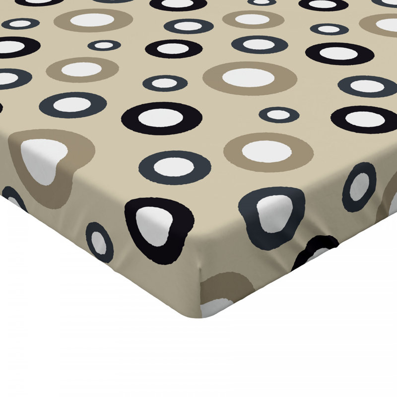 Microfiber Geometric Fitted Sheet, Twin Fitted Sheet