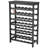 42 Bottle 7-Tier Modular Wine Rack Bamboo Wood Display Shelf with TableTop