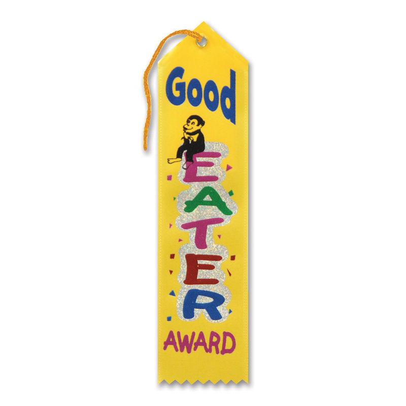Ruban de récompense Good Eater - 2 po x 8 po - paquet de 6