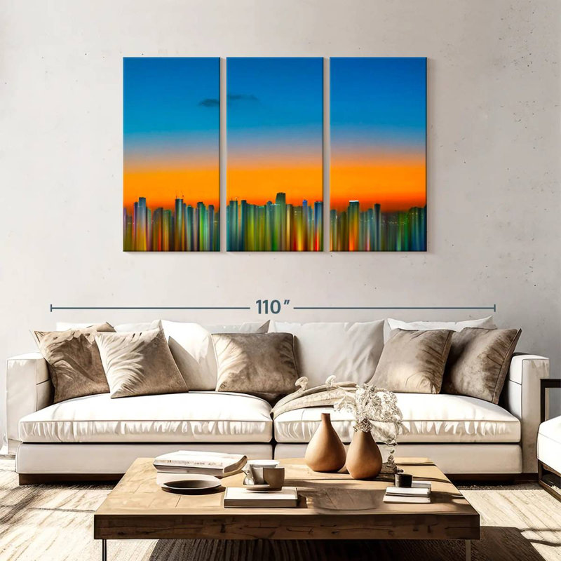 Bâtiments artistiques abstraits Sireci, H 48 po x l 74 po