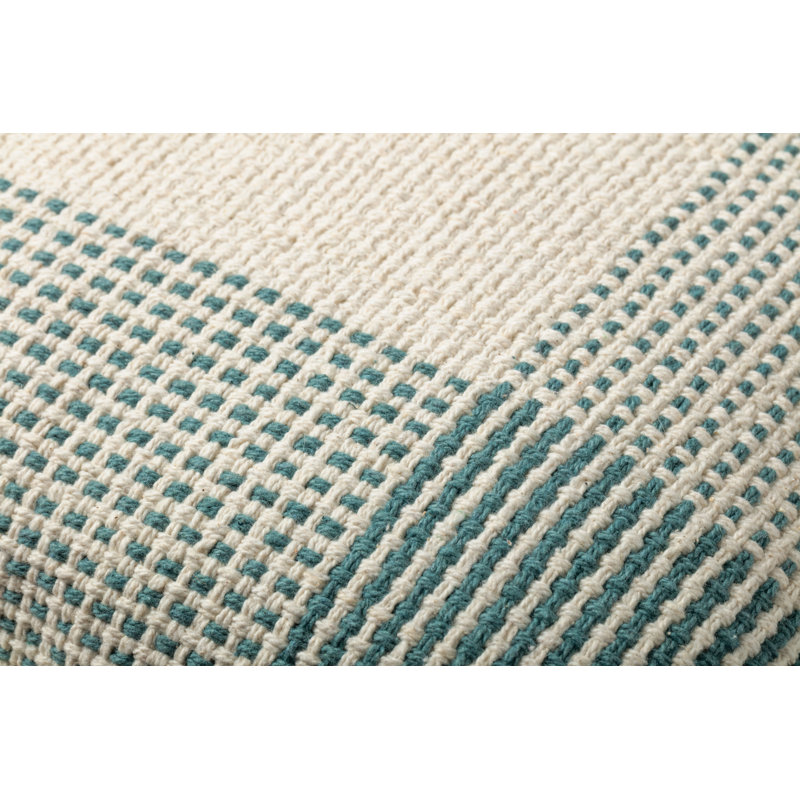  Decorative Square Pillow Cover, Natural/Green