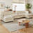 154" Oversized U-Shaped Corduroy Cloud Sofa with Ottomans & Central Console, Modular Sectional with USB & Type-C Charging, Cup Holders, Storage, Tufted Deep Seats, 6-Seater for Living Room-1942145295