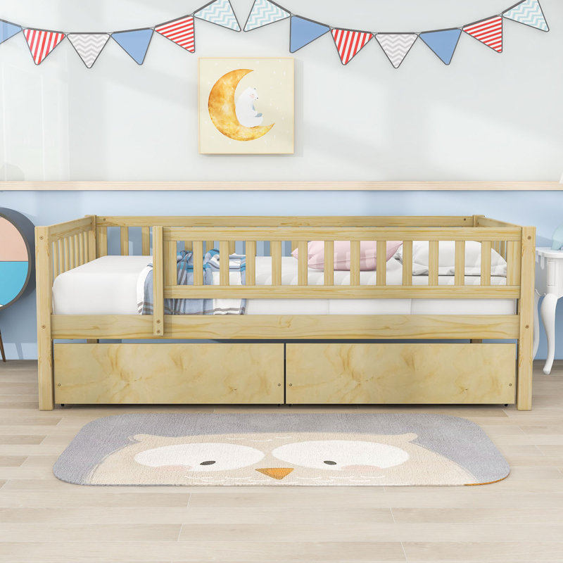 Lit de jour en bois Fairbury, Simple, Naturel