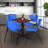 Regency Cain Small Square X-Base Breakroom Table & 4 M Stack Chairs-24091865