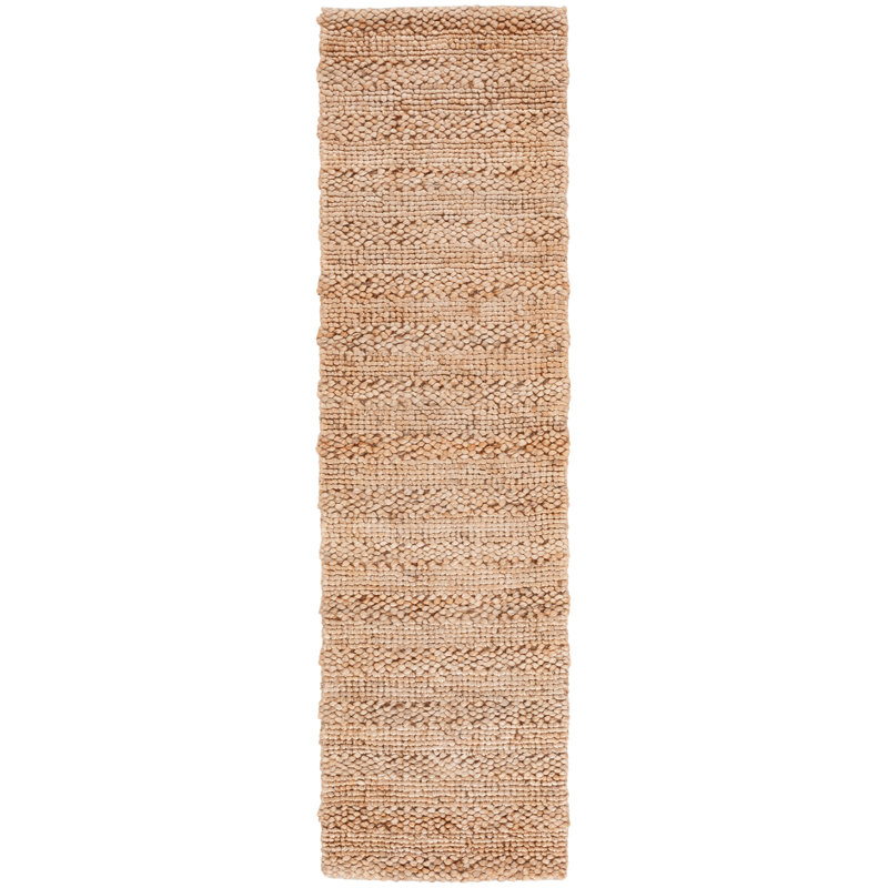 Tapis en jute / coton Khamir, Tapis de couloir 2 pi 3 po x 9 pi