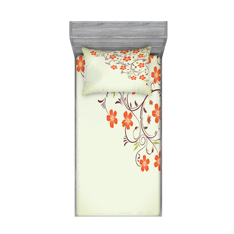 Microfiber Sheet Set, Twin Sheet Set with Fitted Sheet