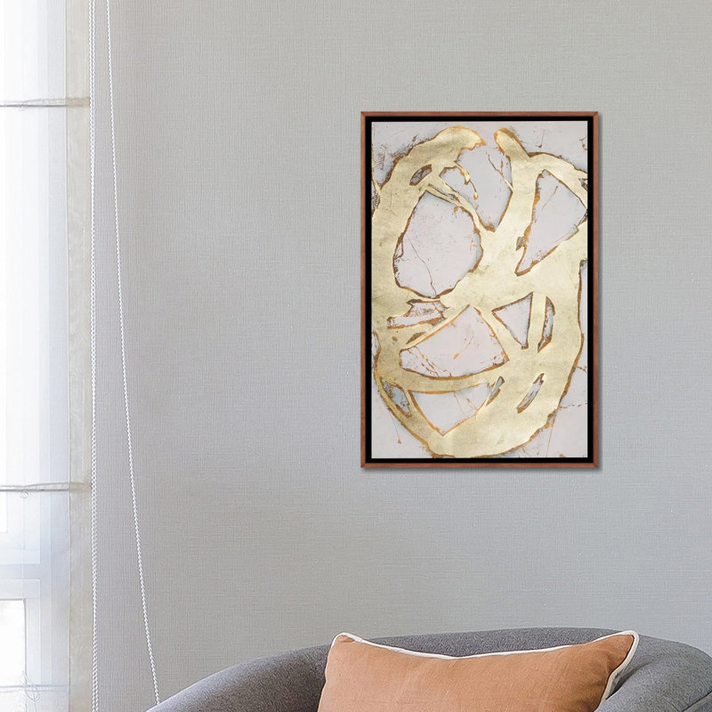 «Ace of Spades in Gold II» par Erin Ashley - reproduction d'art, H 26 po x l 18 po x 1,5 po, Toile encadrée d'or