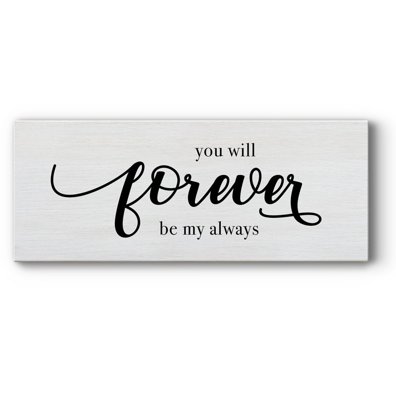 Toile tendue Forever Always-Gallery, H 24 po x l 60 po x P 1,5 po