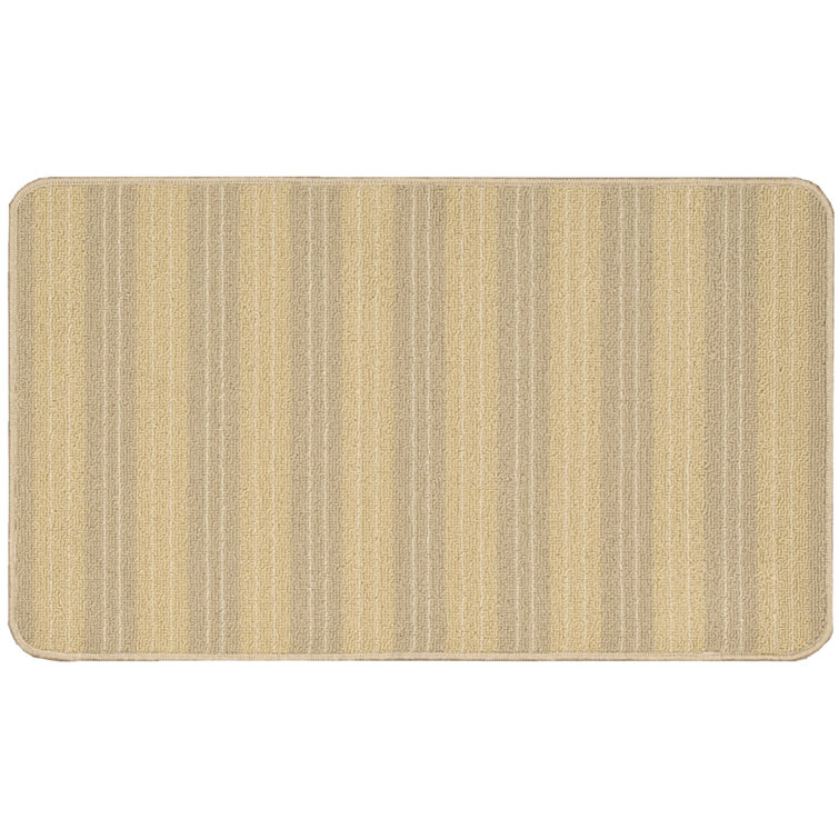 Tapis zone beige rayée Matys