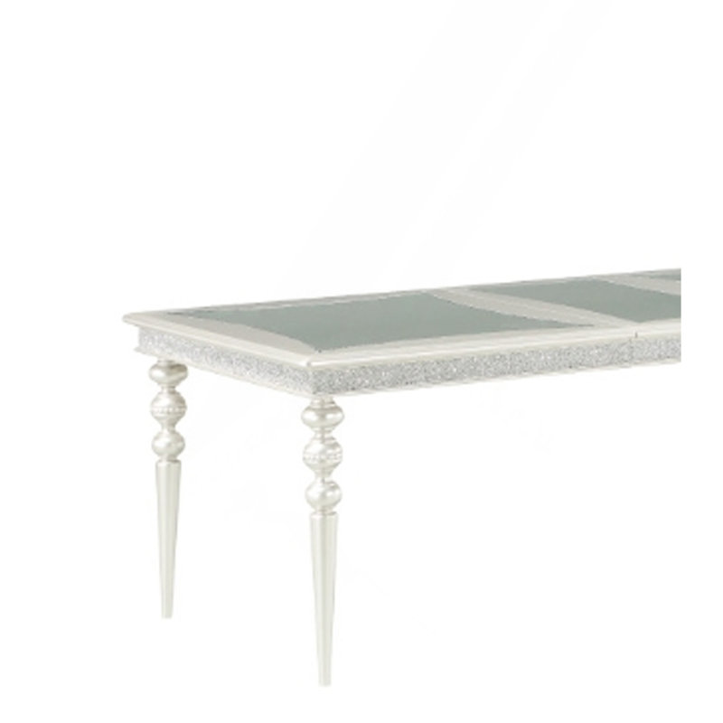 Platinum Finish Dining Table