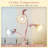 Flexible Gooseneck Standing Floor Lamp With 3 Color Temperatures, Acrylic Flower Shades, Perfect For Bedroom, Living Room Corner