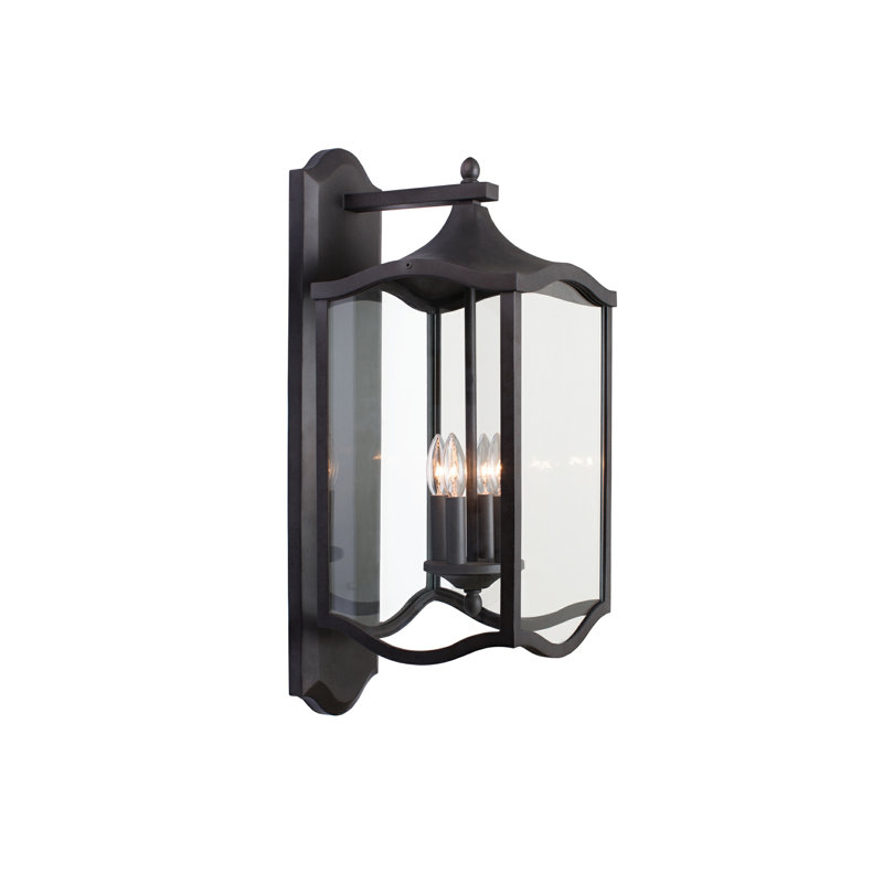 Applique murale d'extérieur en fer vieilli 4 LT Lakewood Kalco