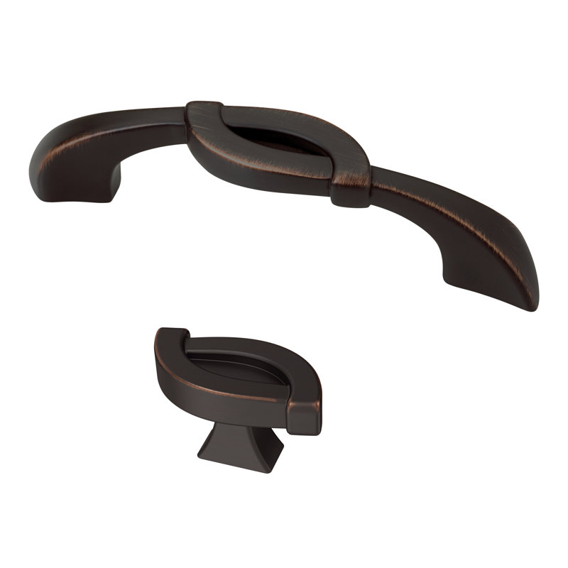Poignée barre 3 po Southampton, Bronze avec des accents cuivre, 3.75"