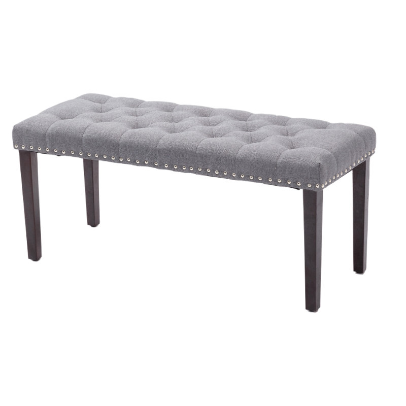 Banc en tissu capitonné Cabara (gris), gris