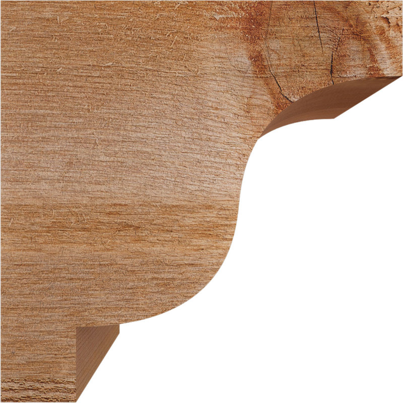 Newport Corbel, H 8 po x l 4 po x P 8 po, Cèdre rouge, Sciage brut