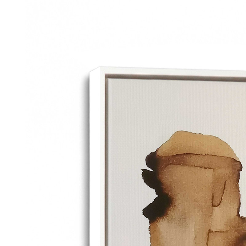 Ensemble de 2 imprimés Amber Echoes, Cadre flottant blanc opaque, 16 po x 16 po