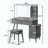 Modern Makeup Vanity Desk With LED Lights & Mirror, 4 Drawer Dressing Table Set With Stool, 3 Colors Dimmable Brightness, Space-Saving For Bedroom-1148492577