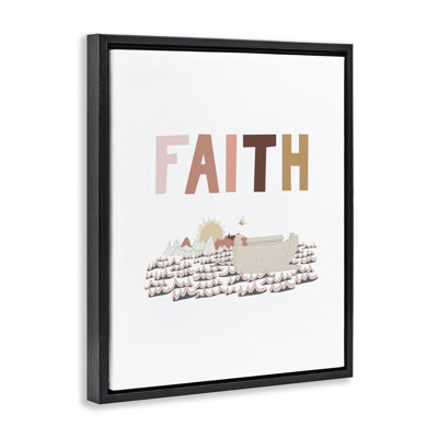 Noah's Ark Faith Framed Floater Canvas Wall Art by Tara Moss