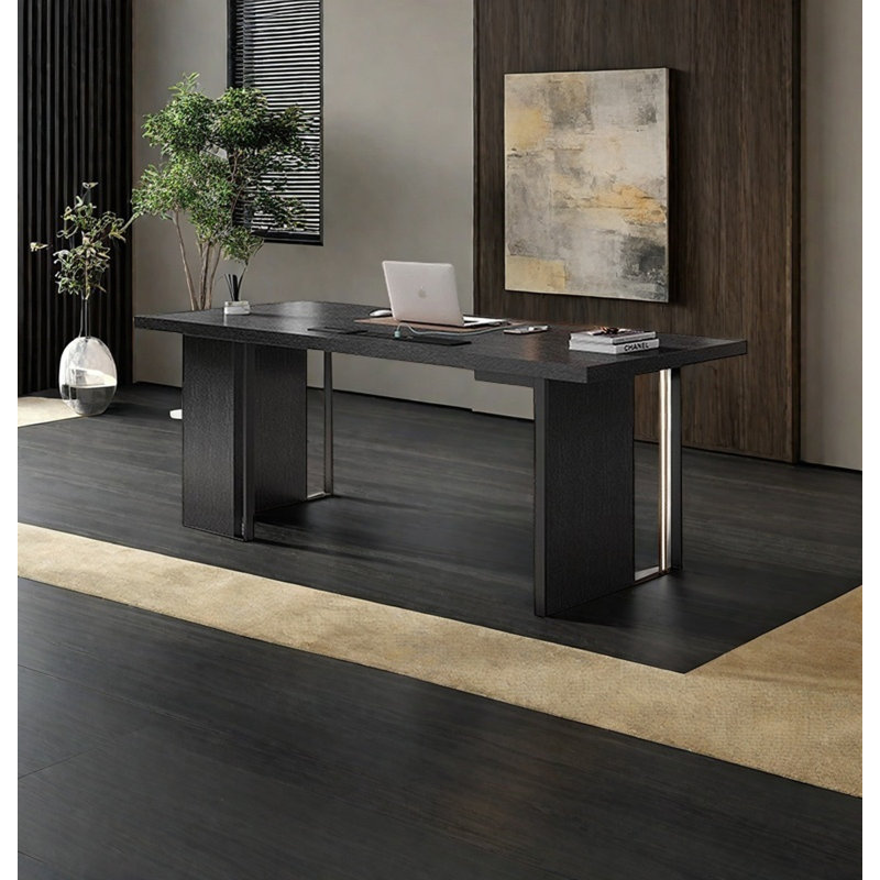Italian Minimalist Office Desk, 29.53" H x 55.12" W x 27.56" D