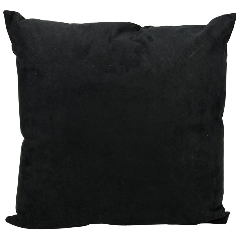  Housse de coussin carré et insert, Noir