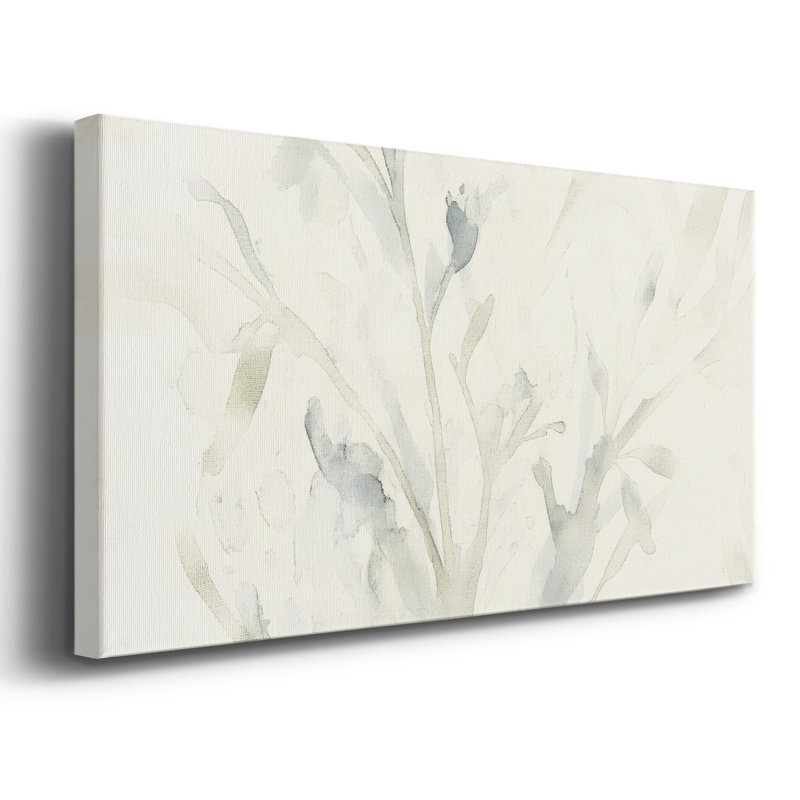Botanical Series-CEC XXIX- Toile tendue avec châssis tendue, prête à être accrochée, H 25 po x l 49 po, Doré