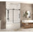 Frameless Shower Door, 1/4 "(6 Mm) Clear Tempered Glass, Explosion Proof Film, Stainless Steel Handle-115606788-115606790