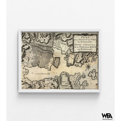 City Plan Of Nagasaki-Japan In The 18Th Century, Antique Japanese Room Wall Decor, Asian Japan Poster, Nagasaki City Wall Art Poster