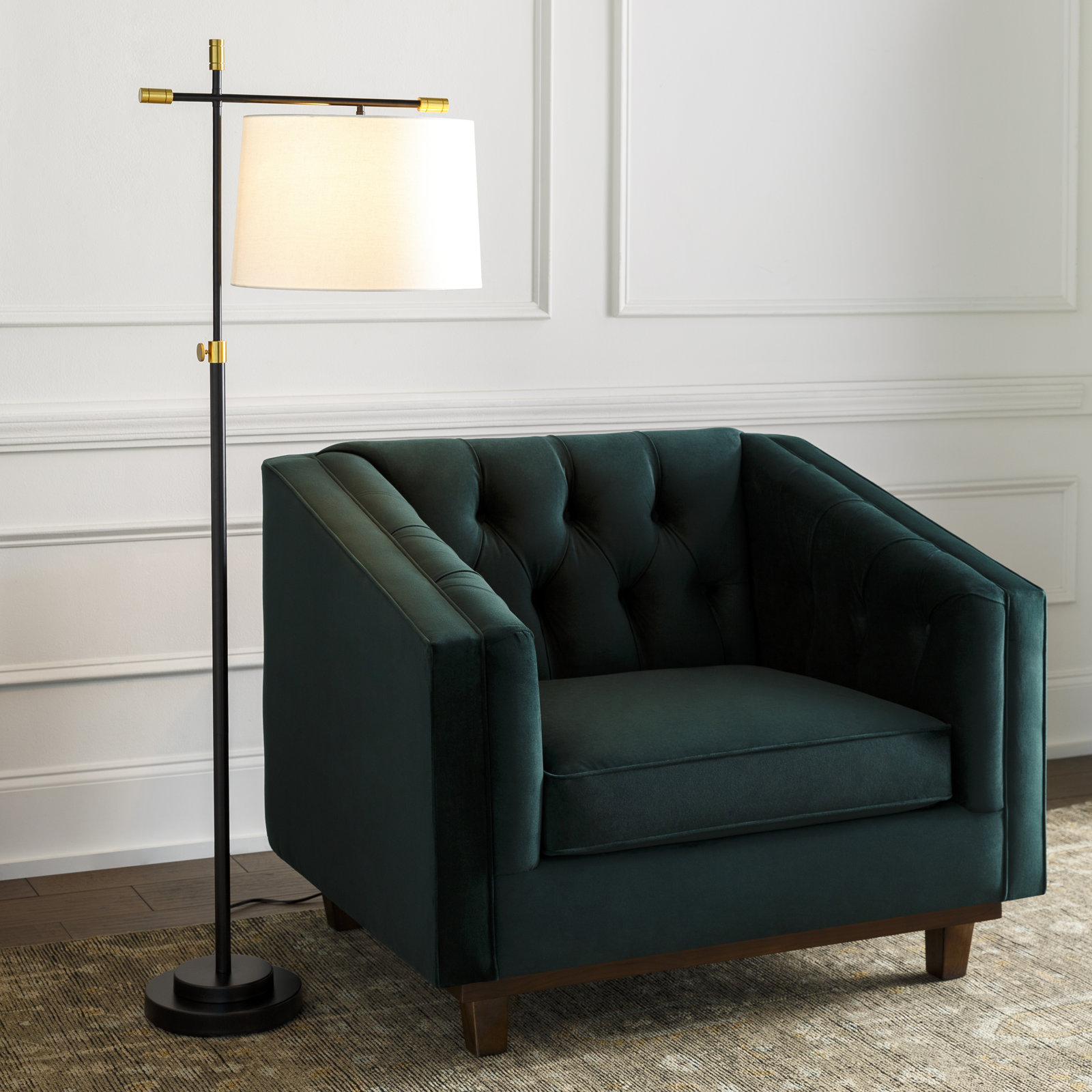Samauria 62'' Swing Arm Floor Lamp