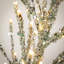 5'1" Christmas Lighted Silver Iced Tree, Silver