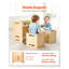 Ensemble de table et chaises pour tout-petits en contreplaqué naturel Montessori