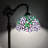 Pinerolo Tiffany Floor Lamp Stained Glass Green Leaves Gooseneck Adjustable LED Bulb Included 20"W*12"D*63"H-673795050