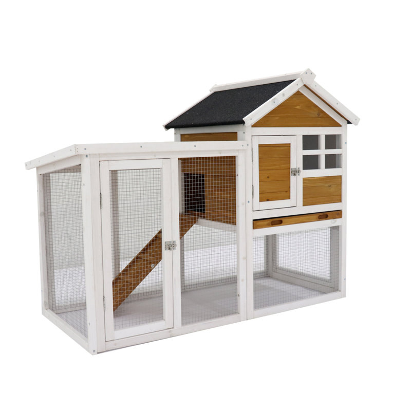 Cage à poules en bois de luxe, Jaune