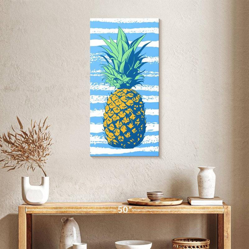 " Summer Pineapple " by Paradise Art Collectives, 36" H x 18" W x 1.25" D