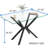 Rectangular Clear Black Glass Dining Table