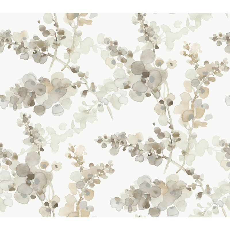 Blossom Fling Floral Metallic Wallpaper Roll, Blonde