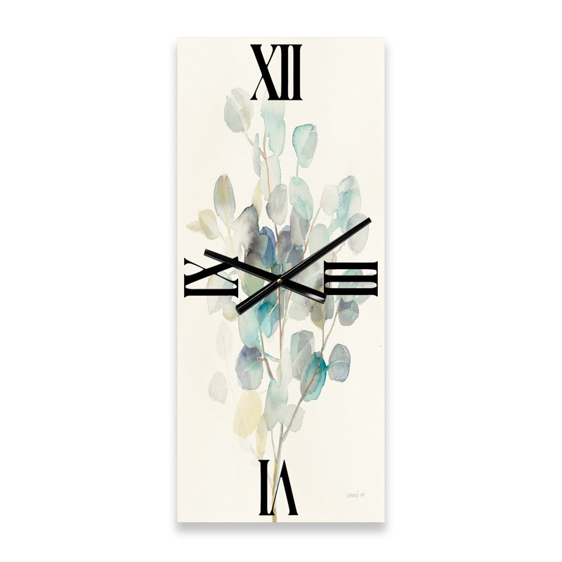 Eucalyptus feuilles I - Horloge murale traditionnelle, Grand
