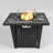 Outdoor Propane Fire Pit Table with Glass Beads,Glass Wind Guard