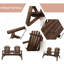 Chaise en bois 2 avec table, pour patio, cour arrière, terrasse, porche - table de patio et foyer d'extérieur