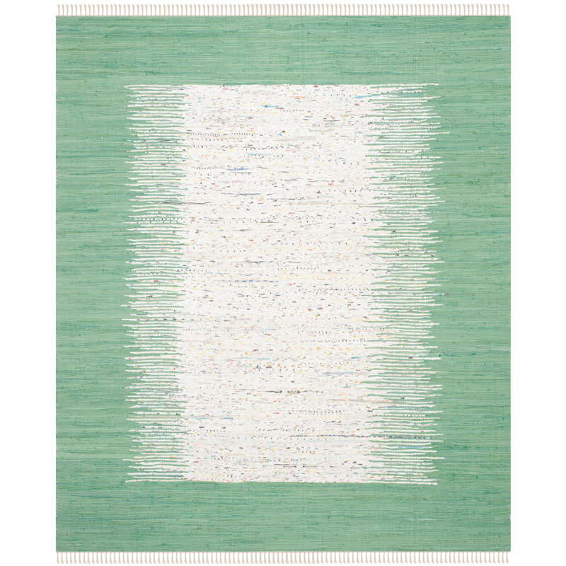 Parikh Hand Woven Cotton Abstract Rug, Rectangle 6' x 9'