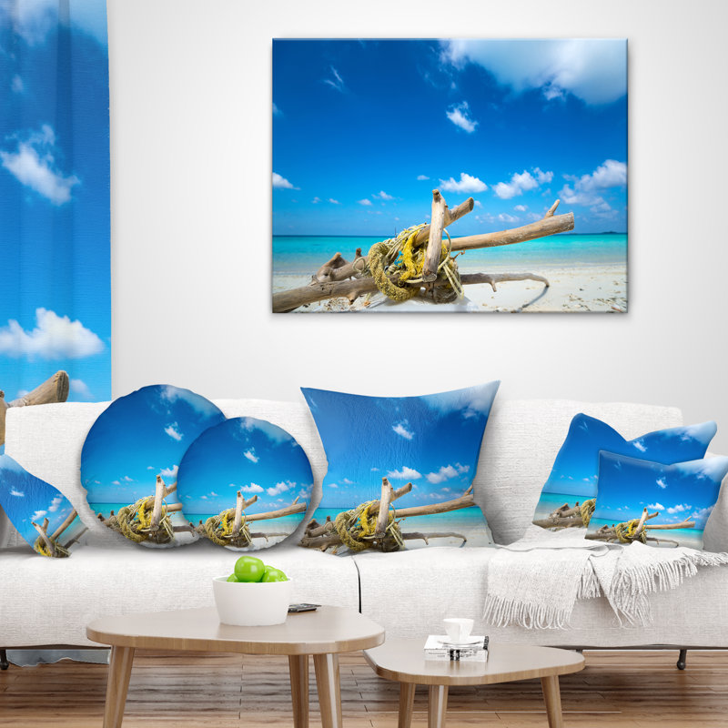 Oreiller de plage Seaswood, 16 po x 1 po, Carré