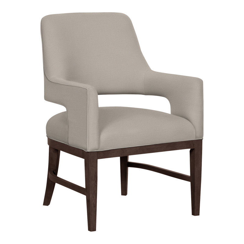 Josie Grande Upholstered Arm Chair, Tobacco, Perigold Palmetto Verdigris