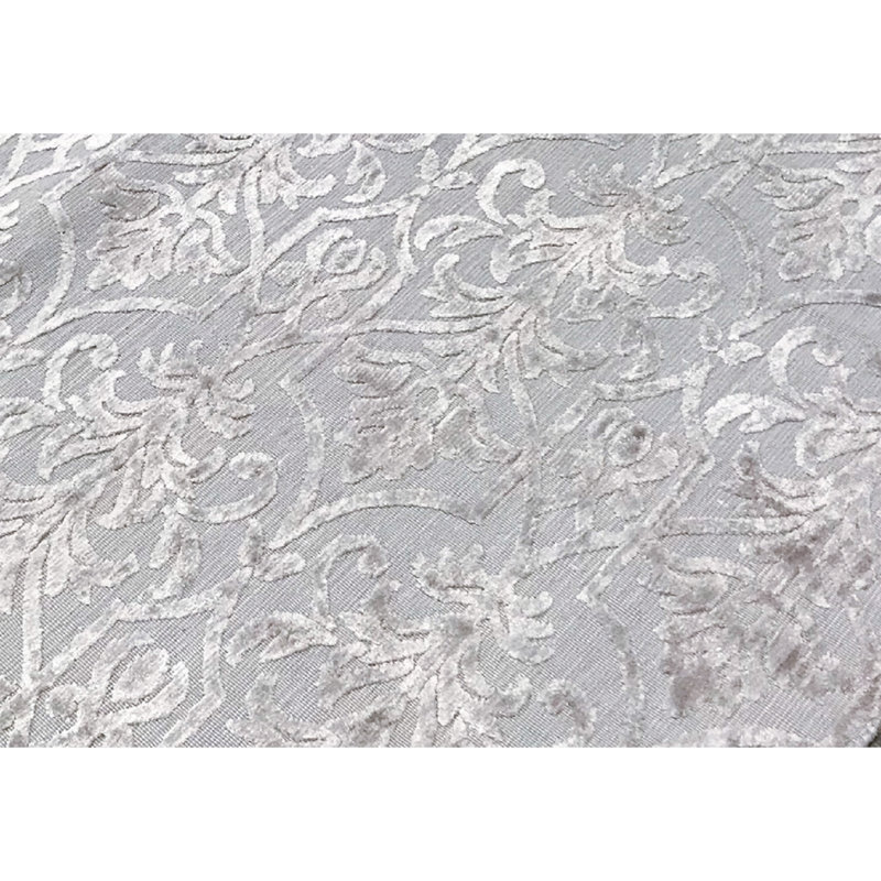 Jakat Damask Area Rug in Silver