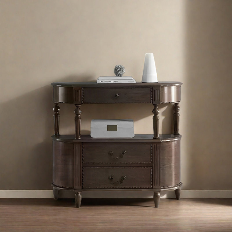 Classical Art Solid Wood Console Table, 35.43" H x 35.43" W × 11.81" D