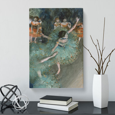 Green Ballet Ballerina Dancers by Edgar Degas - Wrapped Canvas Painting