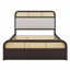 Lit plateforme en bois avec lit gigogne et 2 tiroirs-443430048